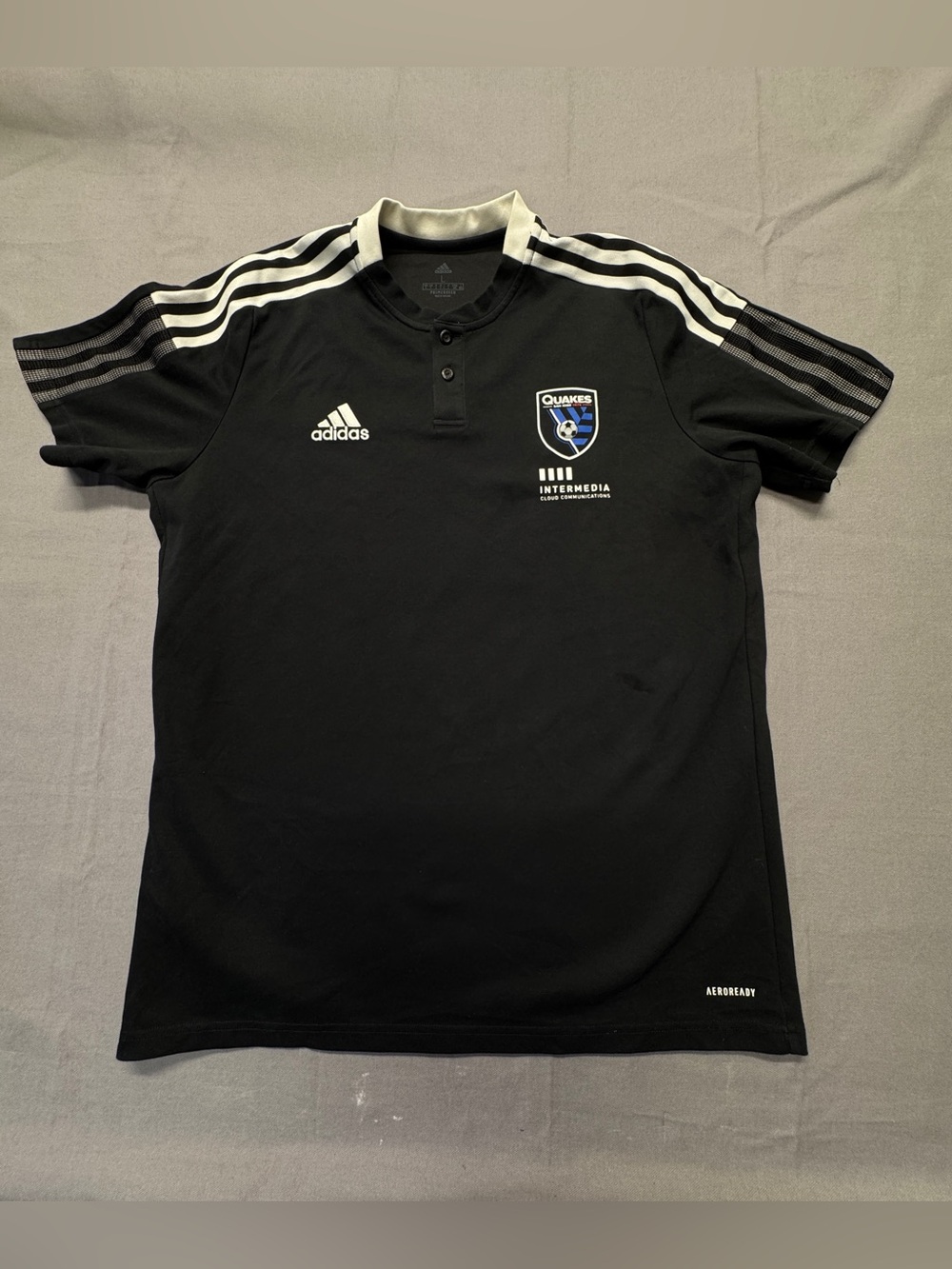 adidas Black Short-Sleeve San Jose Quakes Training Top